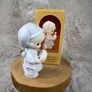 Precious Moments Vintage 1988 Time To Wish You A Merry Christmas